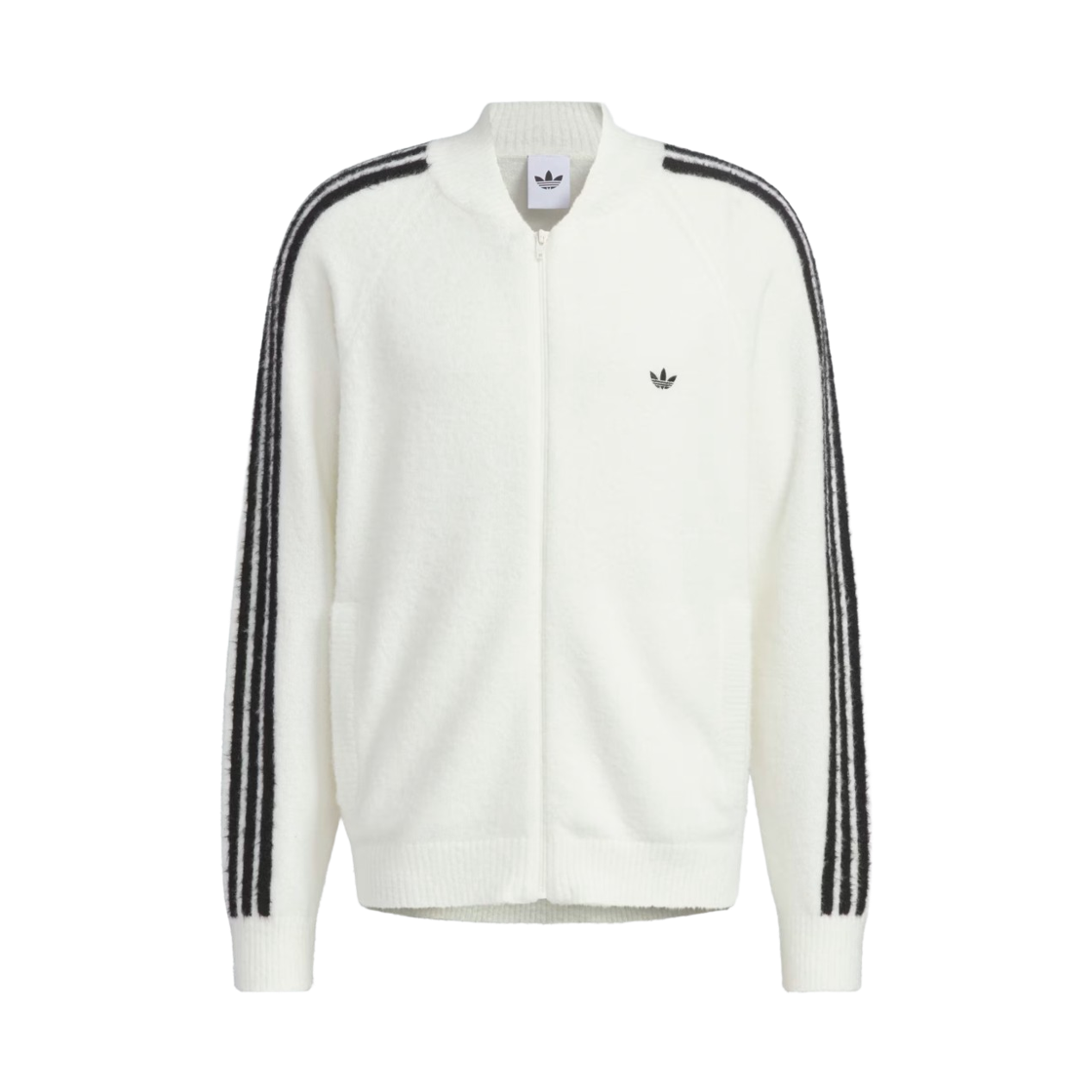 아디다스 오리지널스 니트 슈퍼스타 트랙 탑 오프 화이트 - KR 사이즈(Adidas Originals Knit Superstar Track Top Off White - KR Sizing)