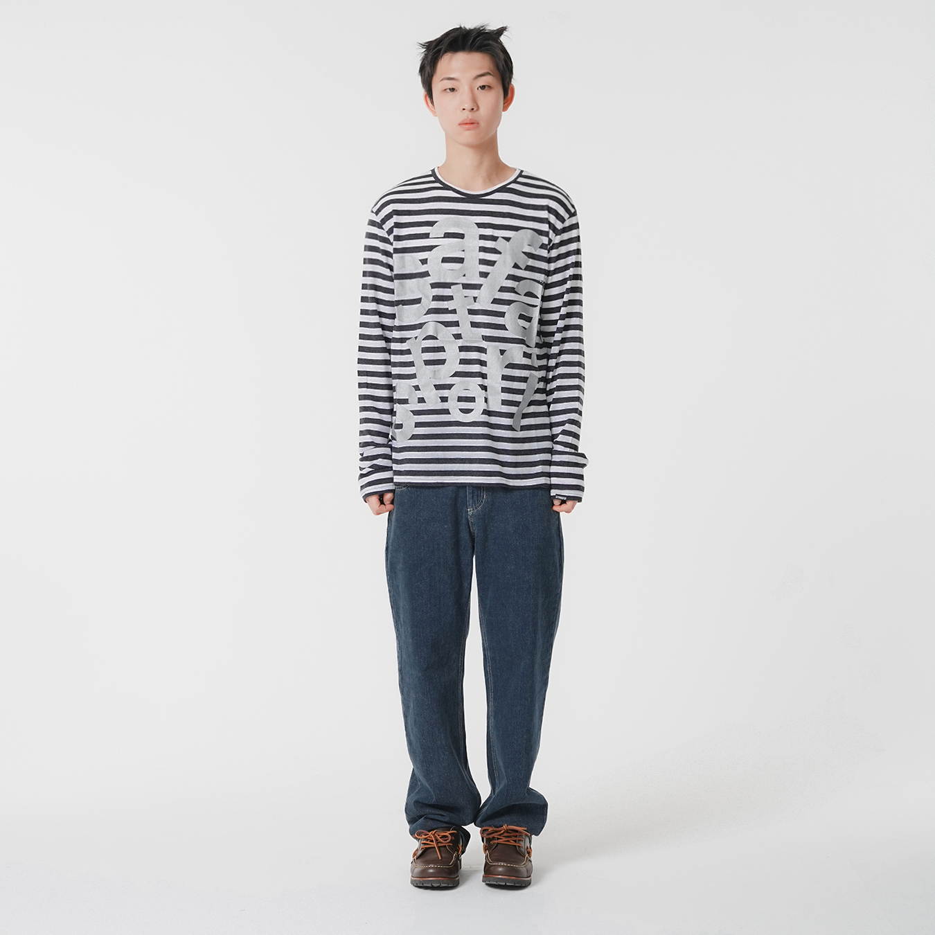[KREAM 단독] 사파리스팟 티켓팅 스트라이프 보더티 그레이 화이트([KREAM 단독] Safarispot Ticketing Stripe Border Tee Gray White) - 3
