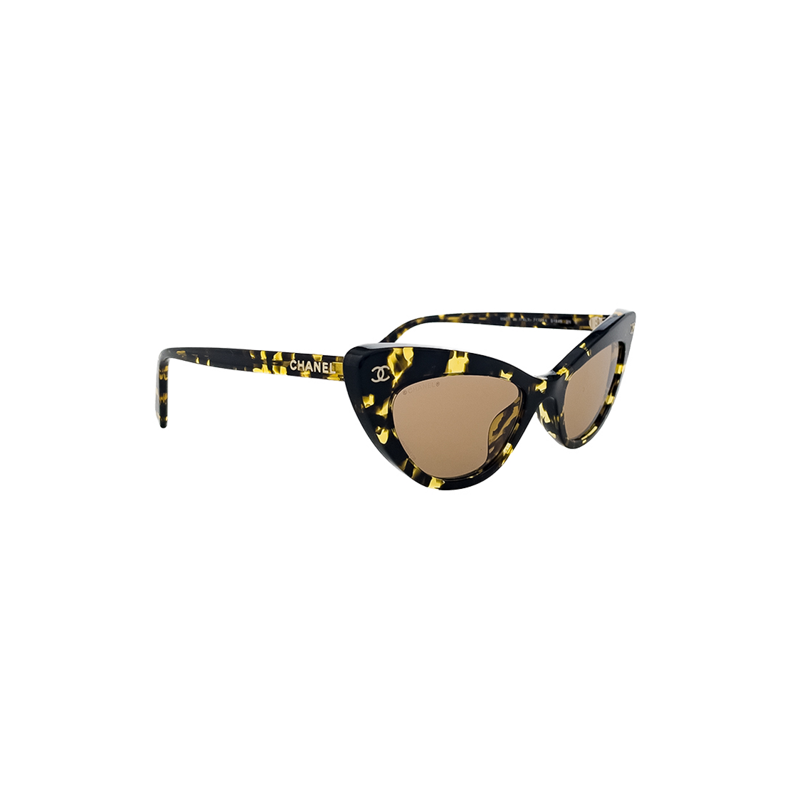 샤넬 26SS 캣아이 선글라스 블랙/옐로우 (6ET0599)(Chanel 26SS Cat Eye Sunglasses Black/Yellow (6ET0599))