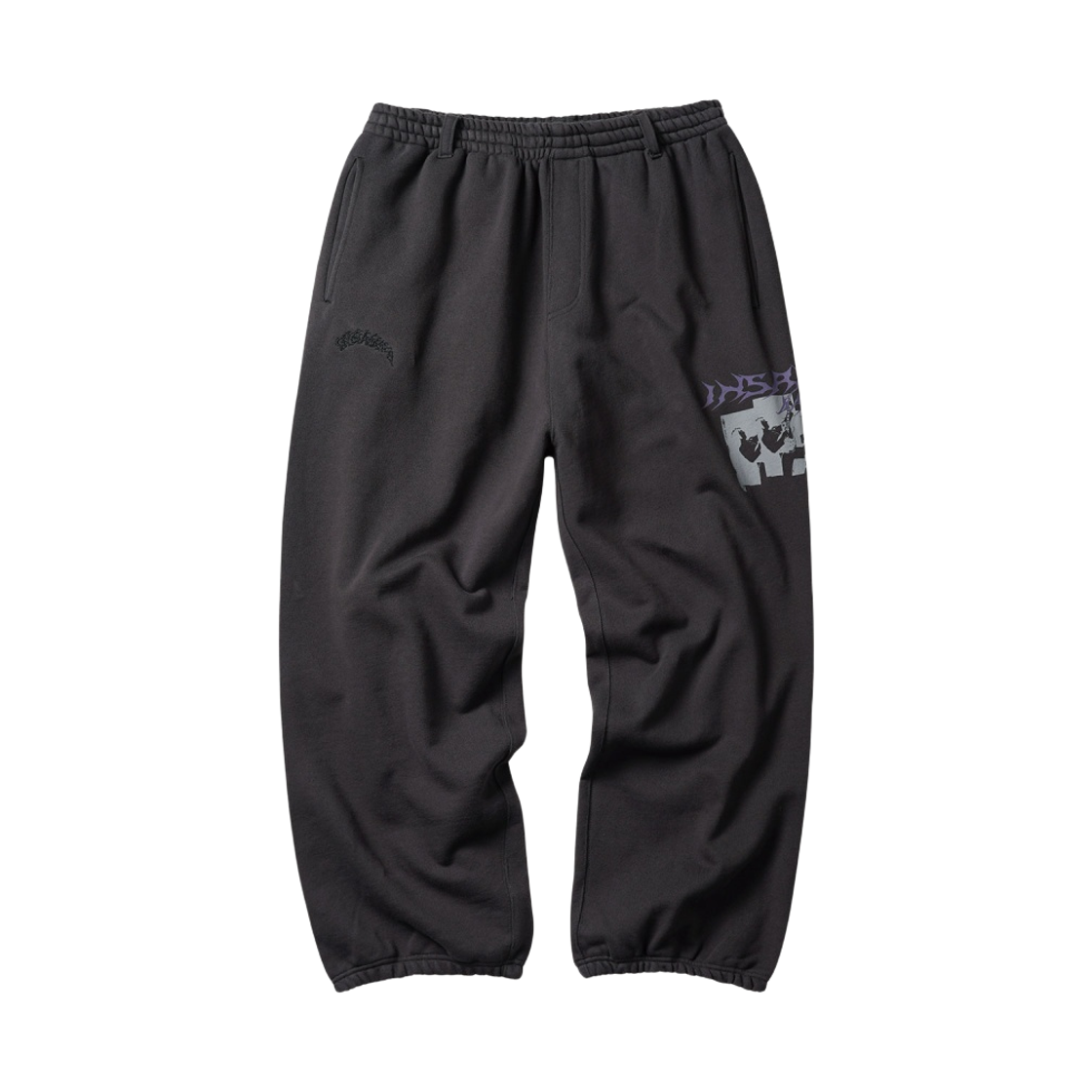 IG26SBT011CH INSANE GARAGE Insane Graphic Logo Sweat Pants_Charcoal