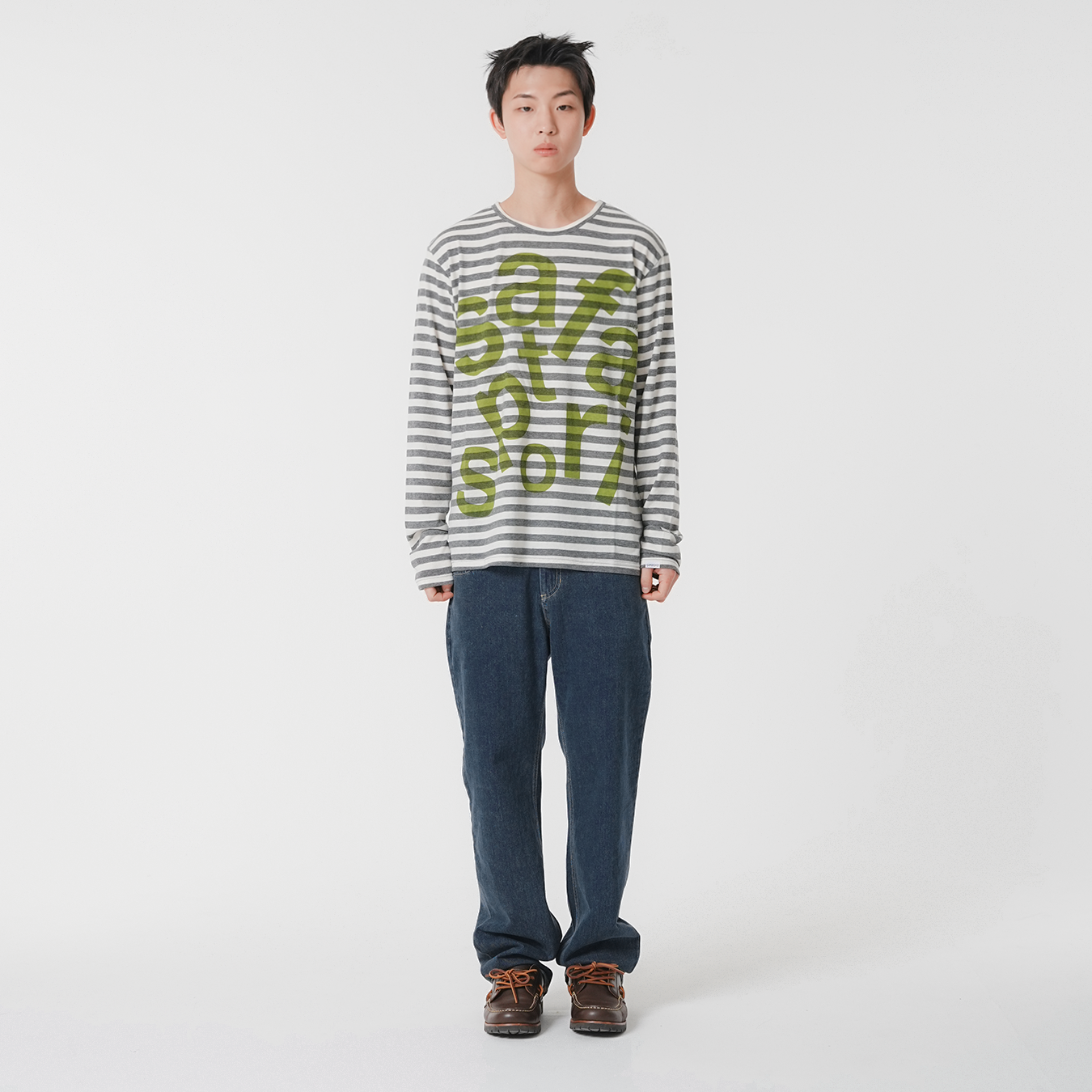 [KREAM 단독] 사파리스팟 티켓팅 스트라이프 보더 티 그레이([KREAM 단독] Safarispot Ticketing Stripe Border Tee Gray) - 3