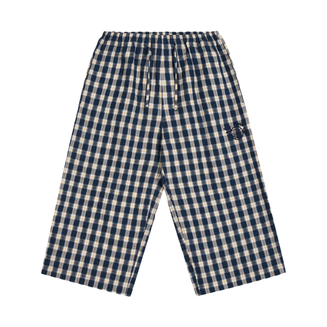 이미스 3/4 라운지 체크 팬츠 네이비(Emis 3/4 Lounge Check Pants Navy)