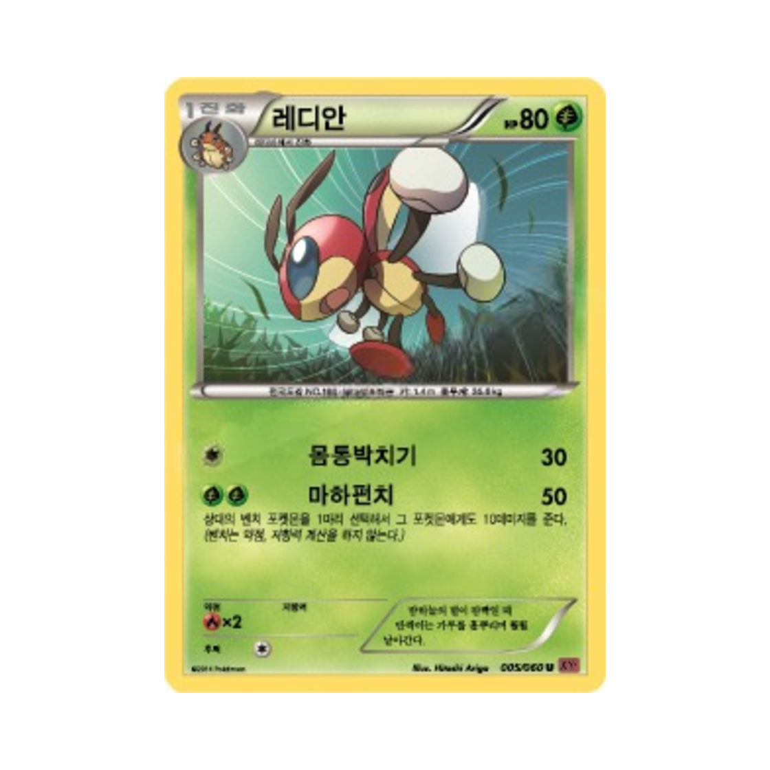 포켓몬 TCG 레디안 U Y컬렉션 (한글판)(Pokemon TCG Ledian U Collection Y (Korean Ver.))