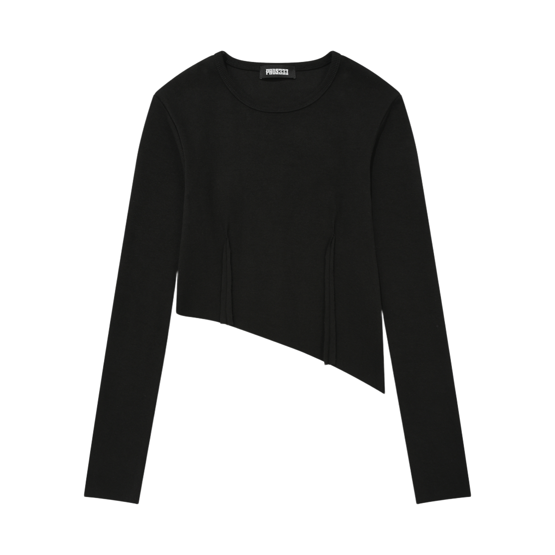 포스333 다이애그널 롱슬리브 블랙(PHOS333 W Diagonal Long Sleeved Black)