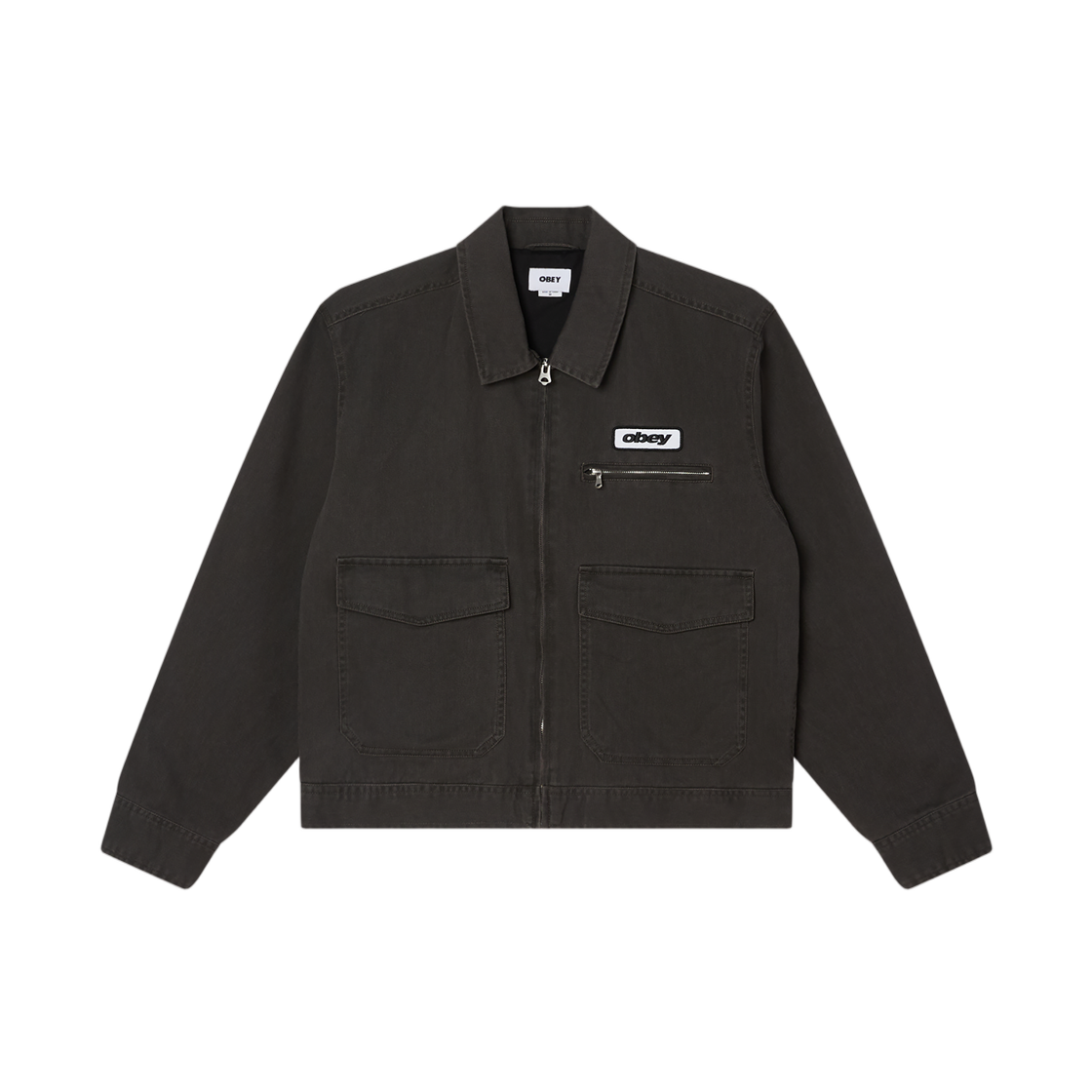 오베이 월터 워크 자켓 블랙 페이디드 워시(Obey Walter Work Jacket Black Faded Wash)