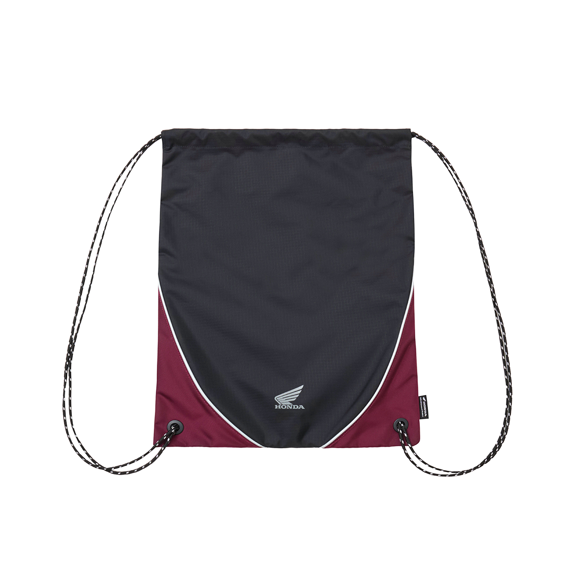 HGX1BG314BBK Honda Nylon Color Block Drawstring Bag Black