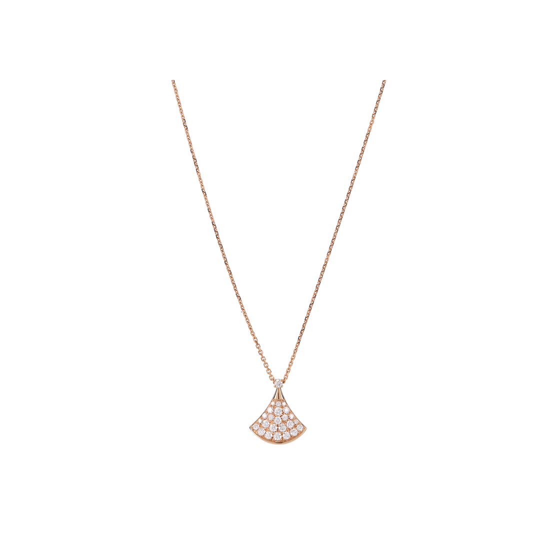불가리 351051 디바스 드림 네크리스 18K 로즈 골드 다이아몬드 파베 세팅(Bulgari Diva's Dream Necklace in 18K Rose Gold with Diamond Pave Setting)