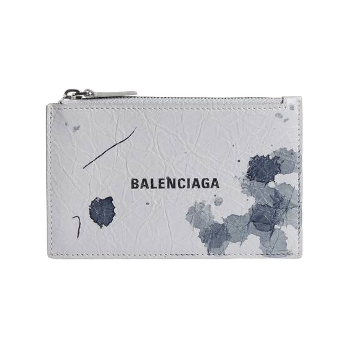 6405352ACBD1210 Balenciaga Cash Long Coin and Card Holder In Light Grey