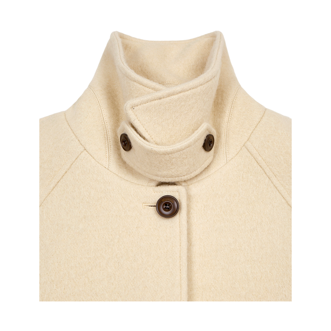 뮈르뮈르 마레 하이넥 울 하프코트 버터(Murmure Mare High-Neck Wool Half Coat Butter) - 4