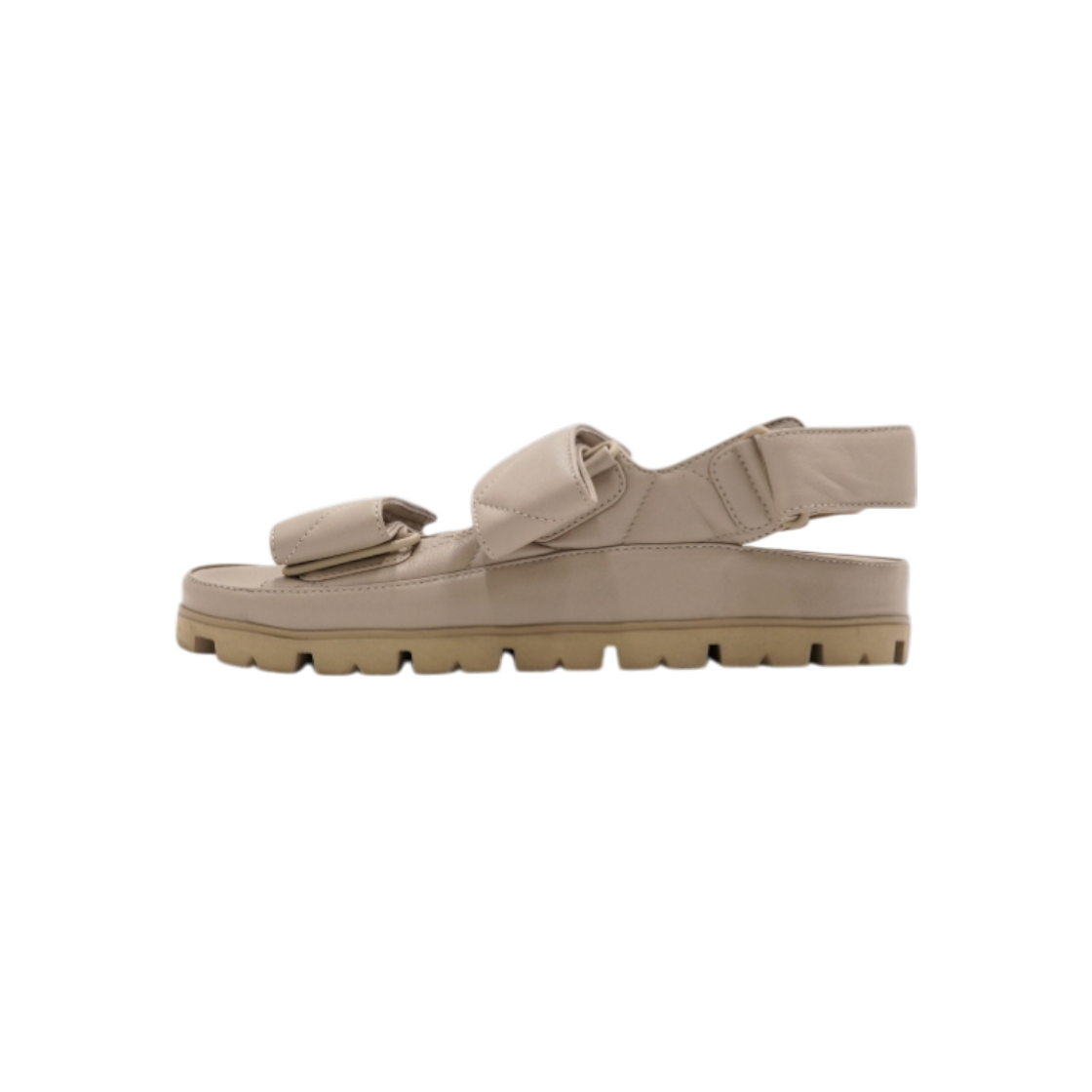 프라다 1X721M 베이지 레더 패디드 나파 여성 샌들aa62072(Prada Beige Leather Padded Nappa Women's Sandals)