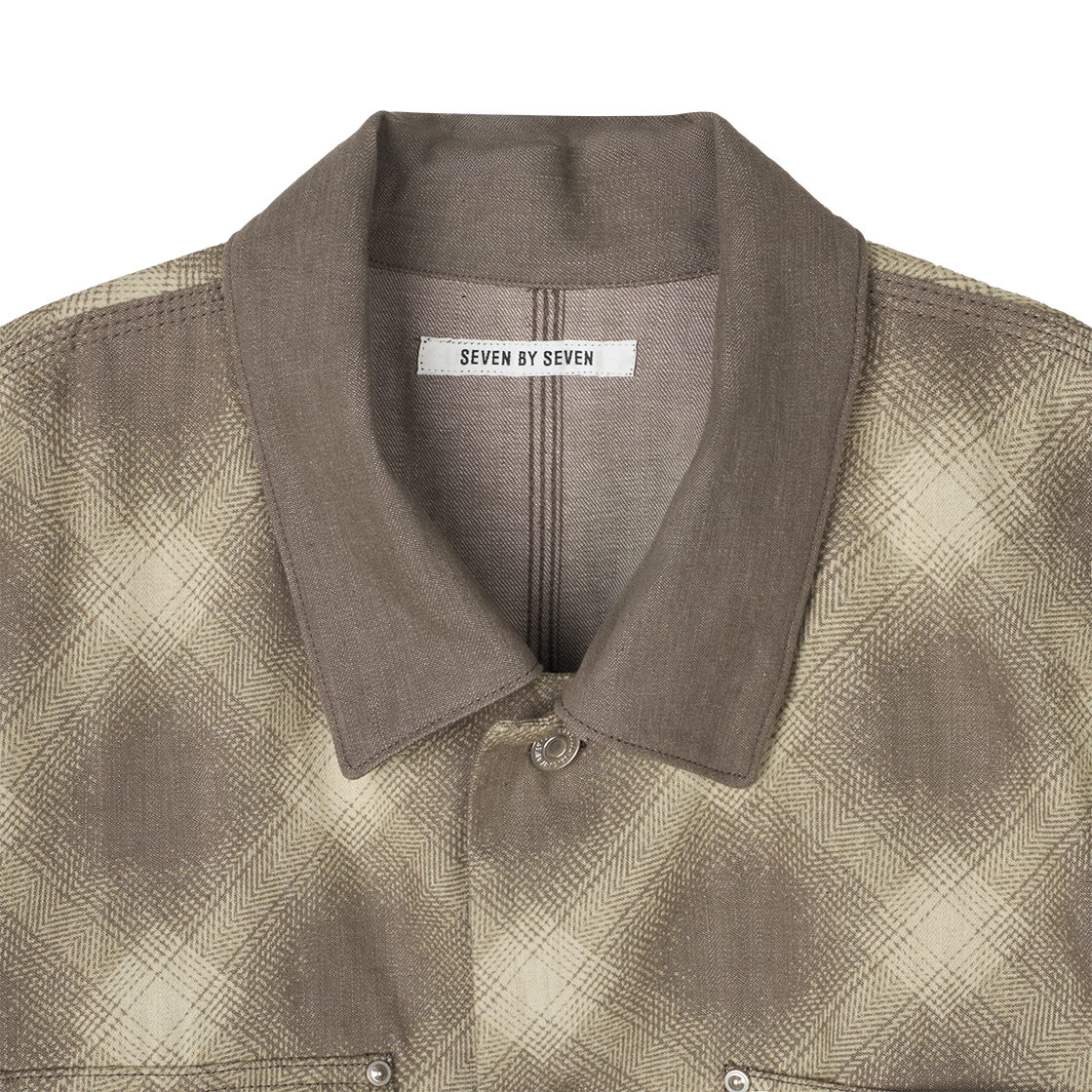 세븐바이세븐 옴브레 체크 미시간 초어 코트 그레이 - 26SS(Seven By Seven Ombre Check Michigan Chore Coat Gray - 26SS) - 3