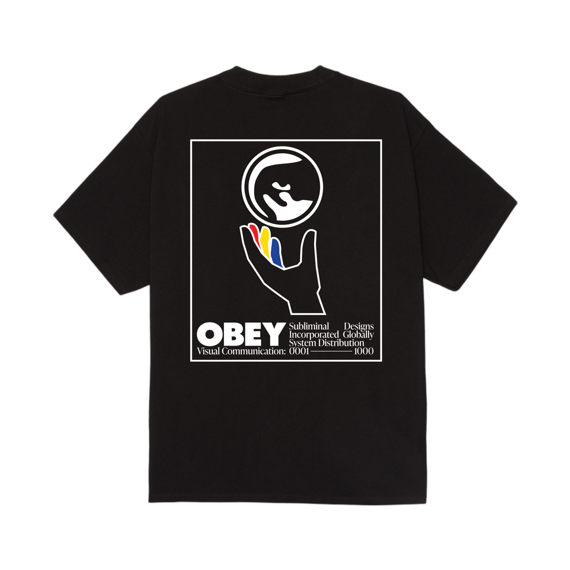 오베이 글로벌 시스템 클래식 티셔츠 블랙(Obey Global Systems Classic T-Shirt Black)