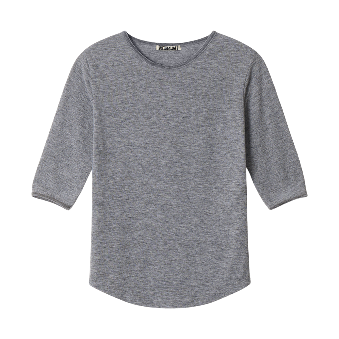 (W) 아비에무아 에센셜 슬림핏 하프 슬리브 티셔츠 차콜((W) Aviemuah Essentials Slimfit Half Sleeve T-Shirt Charcoal)