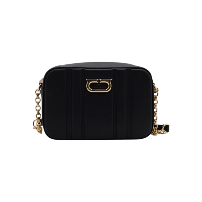 페라가모 21 4968 뉴 간치니 버클 카메라백 금장체인 숄더백 겸 크로스백aa61893(Ferragamo 21 4968 New Gancini Buckle Camera Bag with Gold Chain Shoulder and Crossbody Strap) - 1