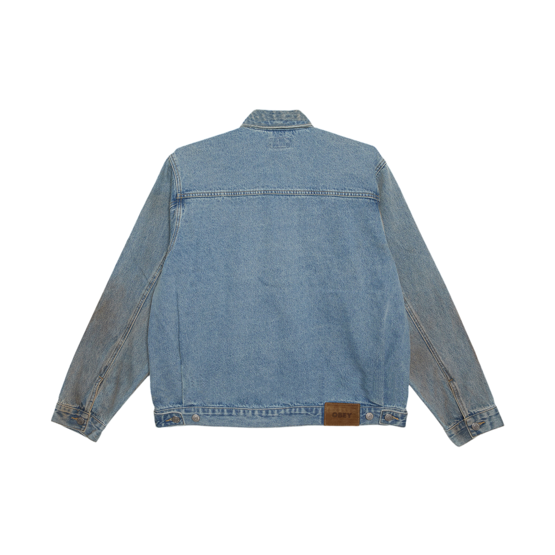 오베이 베이스 트러커 자켓 헤비 빈티지 라이트 인디고(Obey Base Trucker Jacket Heavy Vintage Light Indigo) - 2