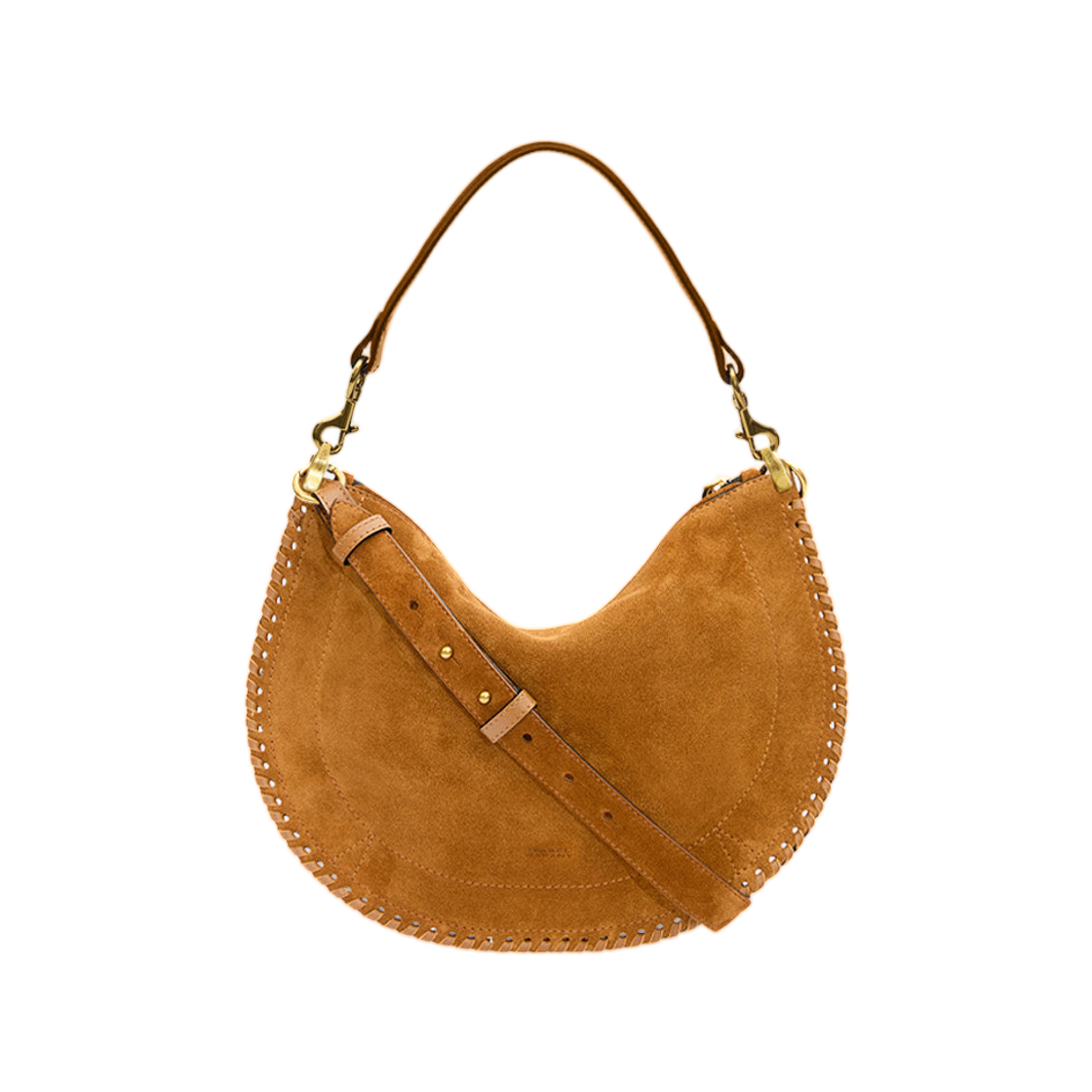 이자벨 마랑 오스칸 소프트 집 백 브레이디드 스웨이드 카프스킨 레더 꼬냑 - 26SS(Isabel Marant Oskan Soft Zip Bag in Braided Suede Calfskin Leather Cognac - 26SS)
