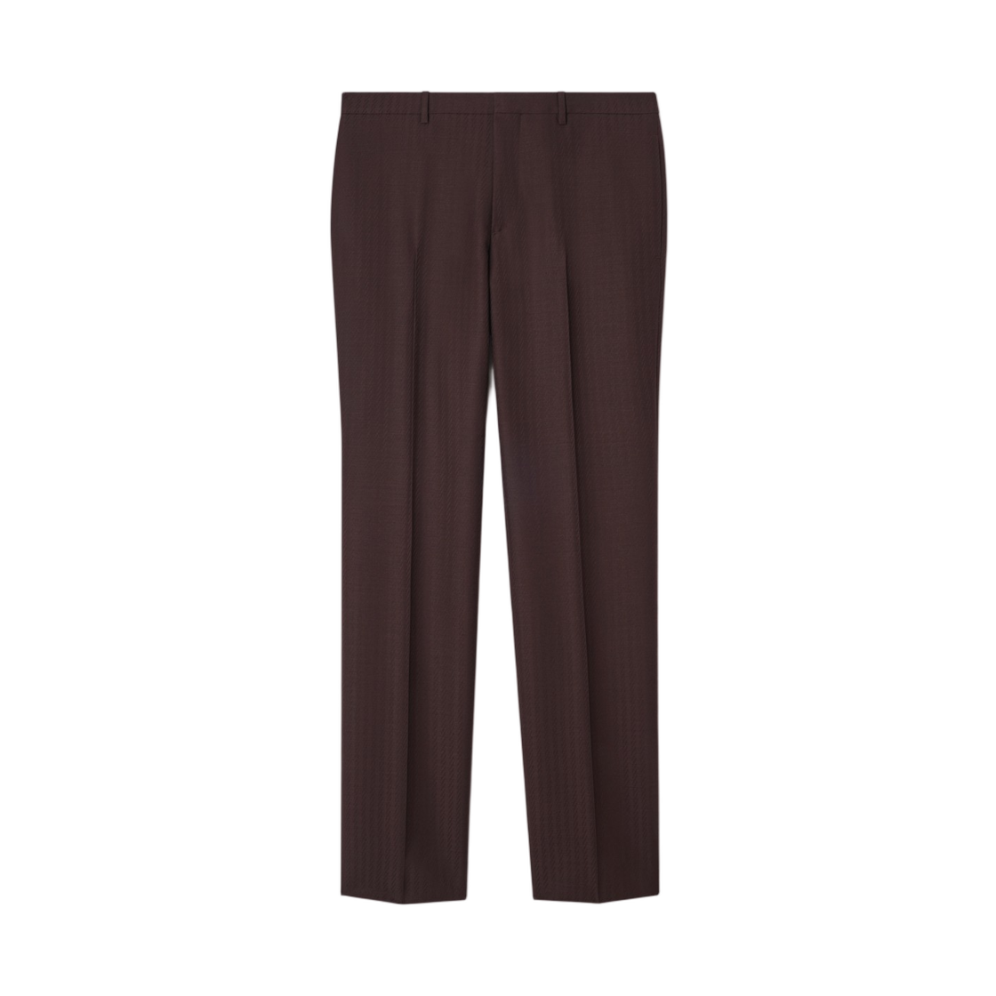 8124290 Burberry Striped Wool Mohair Tailored Trousers Log Brown