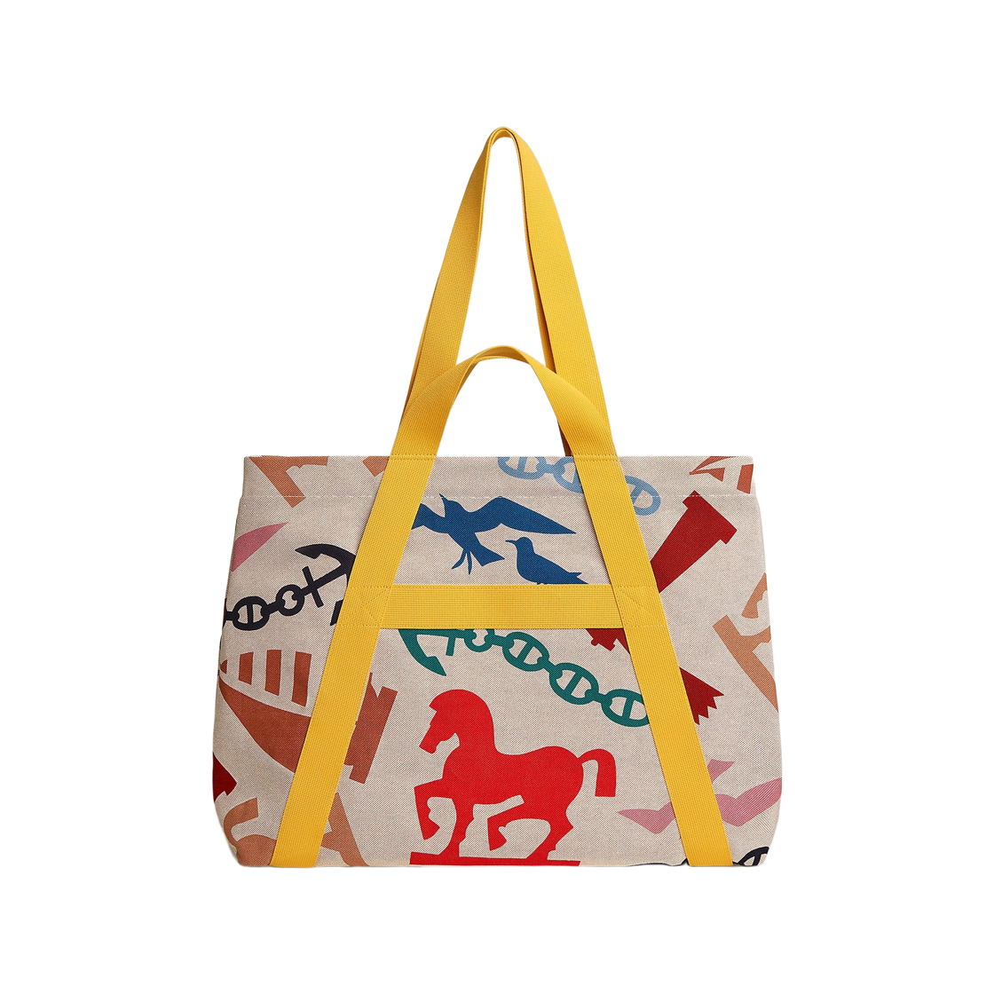 에르메스 픽토 드 플라주 비치 백 캔버스 & 로즈 카방 루즈(Hermes Picto De Plage Beach Bag Canvas & Rose Caban Rouge) - 2