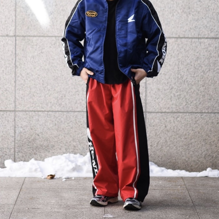 Honda Racing Blouson Blue 착용 스타일