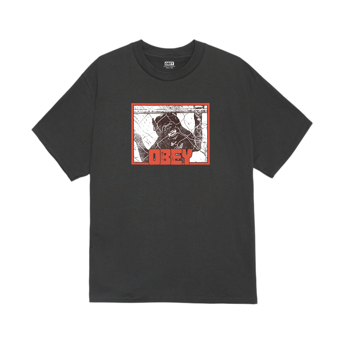 165264316 Obey Beware Classic T-Shirt Vintage Black