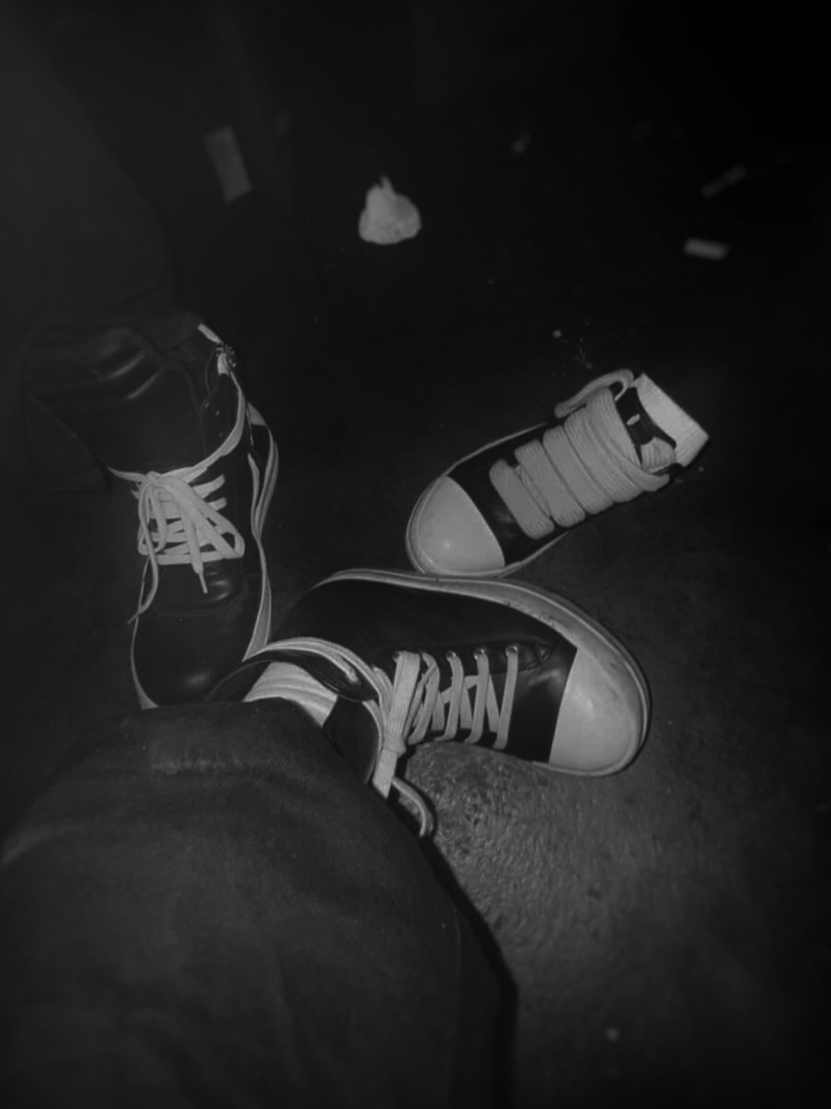 Rick Owens Concordians Mega Bumper Geobasket, Rick Owens Concordians Jumbolace Low Sneakers Black Milk 착용 스타일