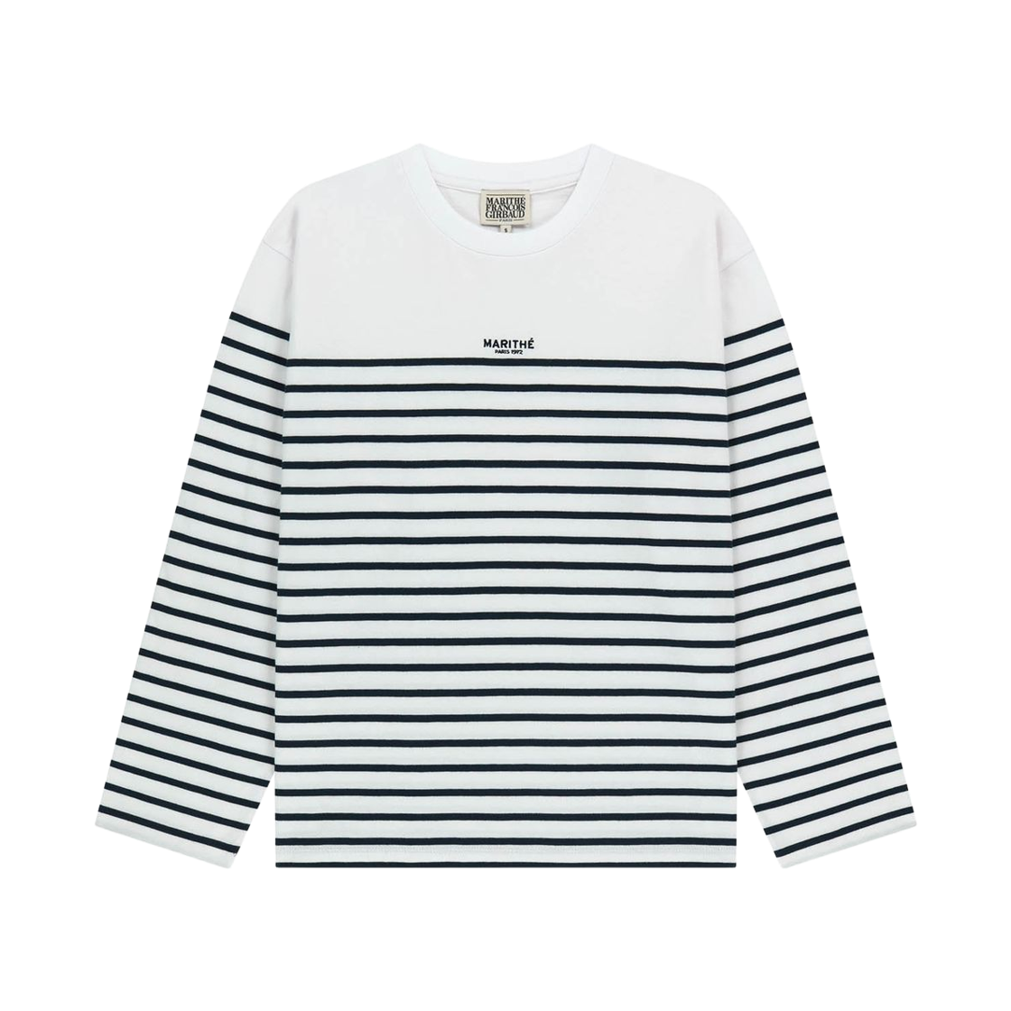 마리떼 프랑소와 저버 블록 스트라이프 롱슬리브 티셔츠 네이비(Marithe Francois Girbaud Block Stripe Long Sleeve T-Shirt Navy)