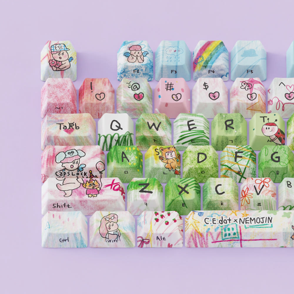 시이닷 네모진 염료승화 한글 PBT 키캡(C.e.dot  Nemojin Hangul PBT Keycaps) - 4