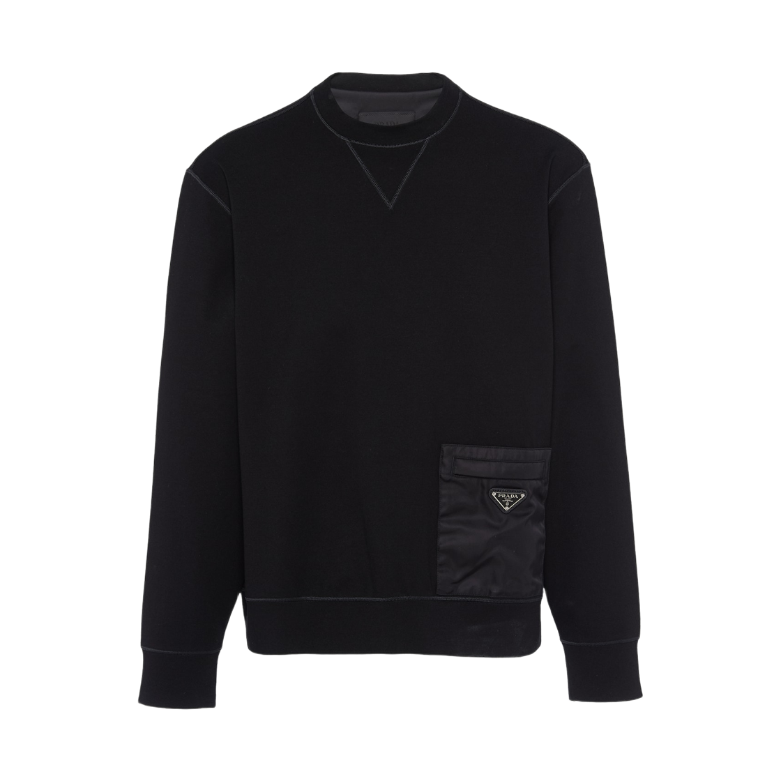 프라다 테크니컬 패브릭 스웨트셔츠 블랙(Prada Technical Fabric Sweatshirt Black) - 1