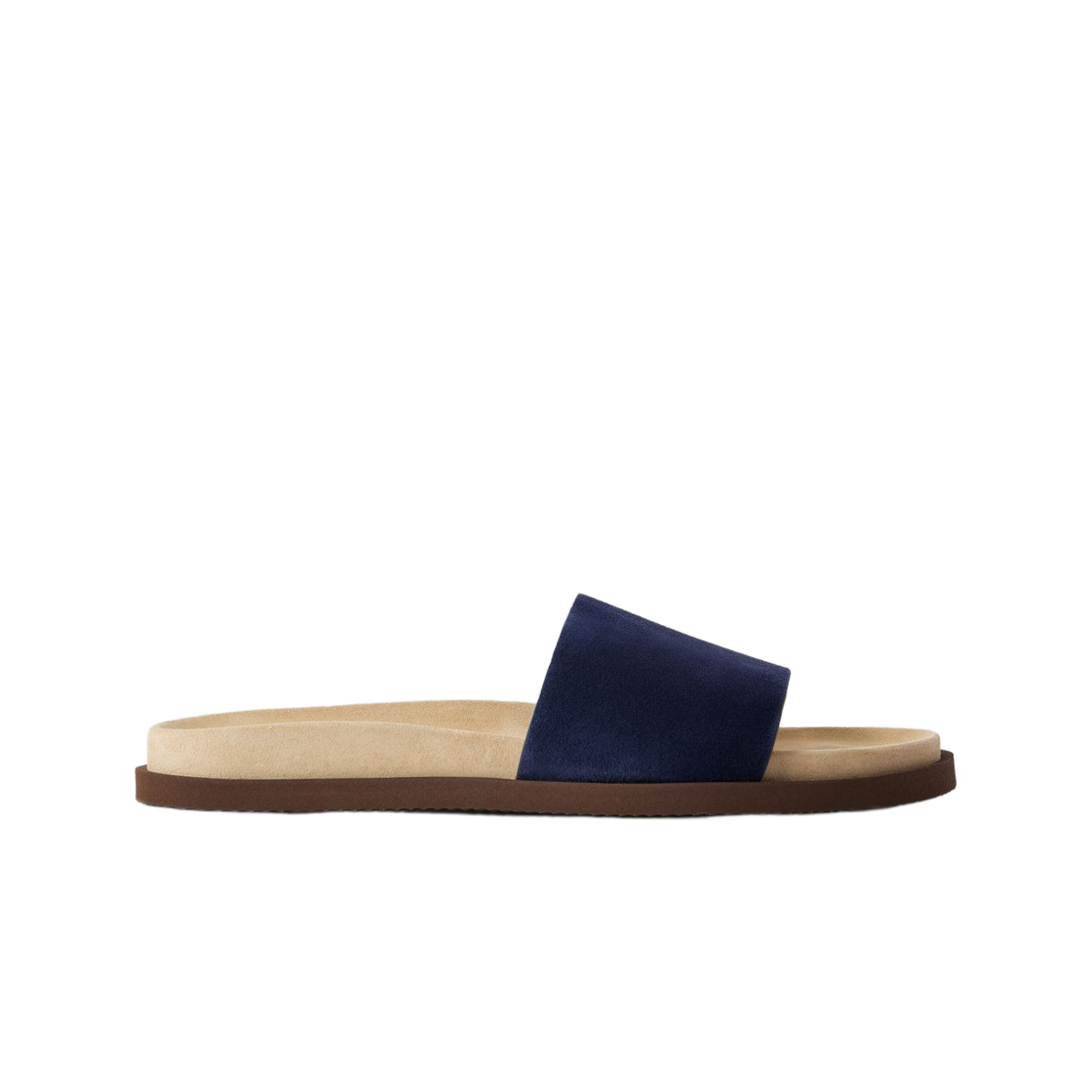 브루넬로 쿠치넬리 스웨이드 슬라이드 네이비(Brunello Cucinelli Suede Slide Navy) - 1