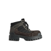 Balenciaga Combat Strike Low Boot In Brown Black