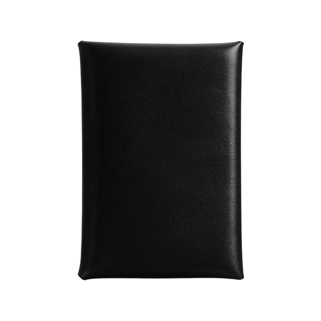 H084388CK89 Hermes Calvi Duo Compact Card Holder Box Calfskin & Palladium Noir