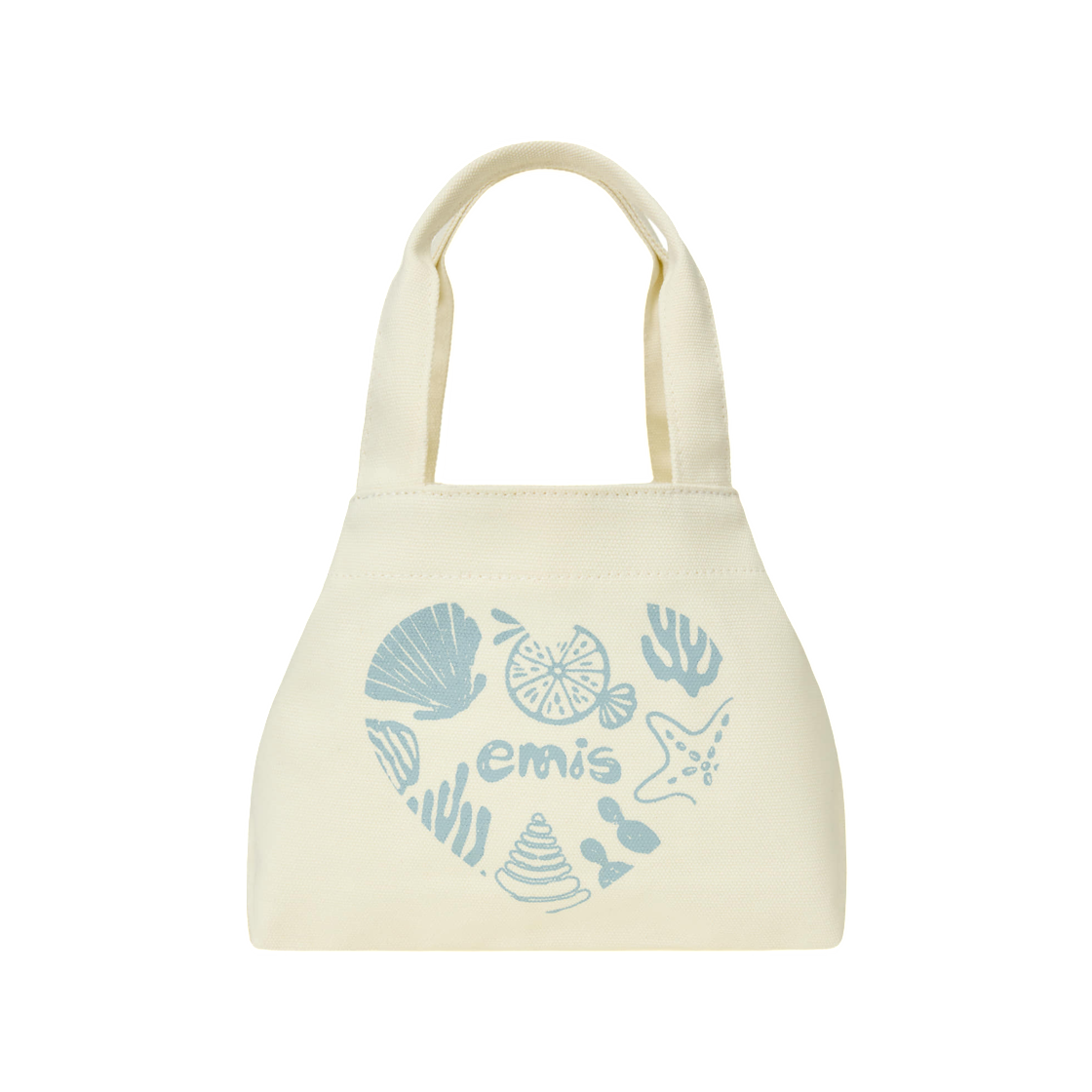 이미스 하트 코스탈 미니 토트백 아이보리(Emis Heart Coastal Mini Tote Bag Ivory)