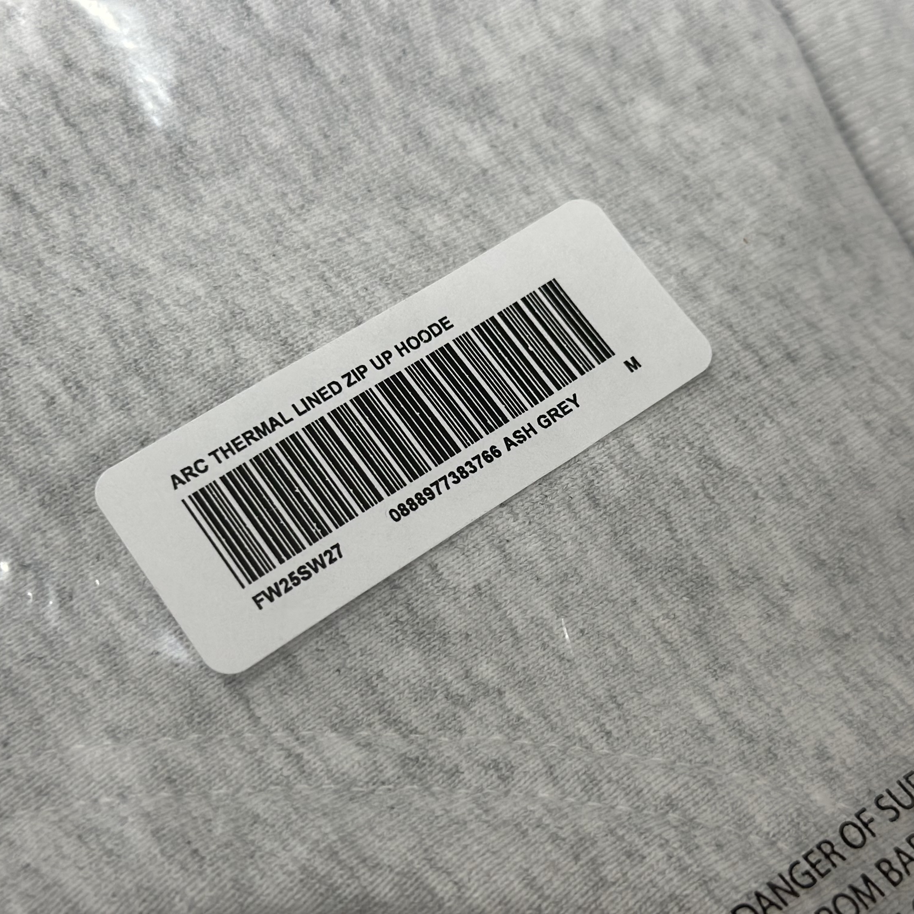 Supreme Arc Thermal Lined Zip Up Hooded Sweatshirt Ash Grey - 25FW 착용 스타일 - 3