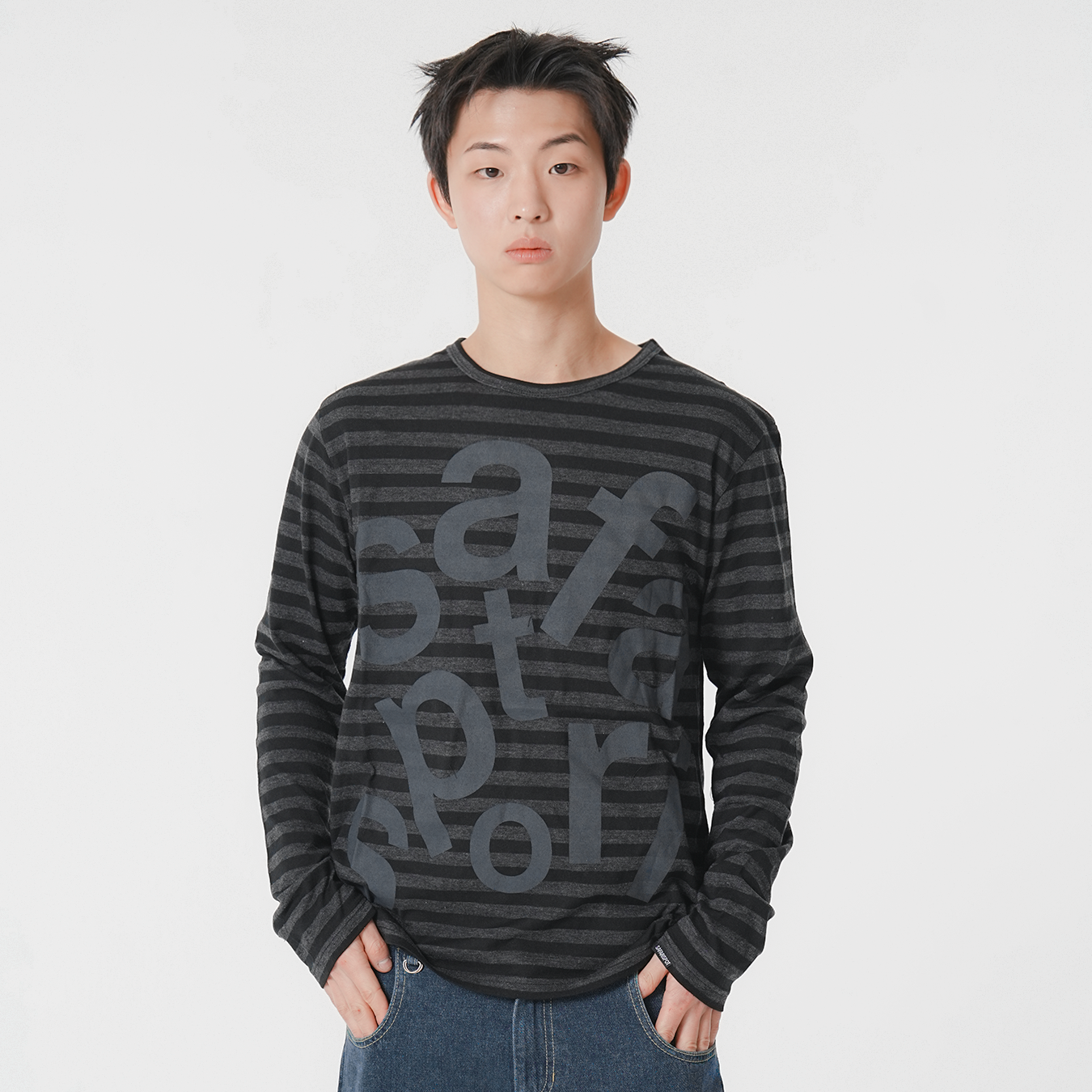 [KREAM 단독] 사파리스팟 티켓팅 스트라이프 보더 티 블랙([KREAM 단독] Safarispot Ticketing Stripe Border Tee Black) - 2