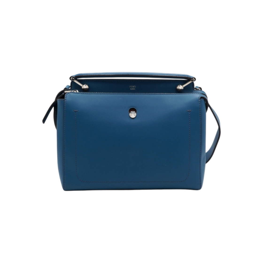 펜디 8BN293 블루 레더 닷컴백 토트백 겸 숄더백aa61957(Fendi 8BN293 Blue Leather Dotcom Tote & Shoulder Bag) - 1