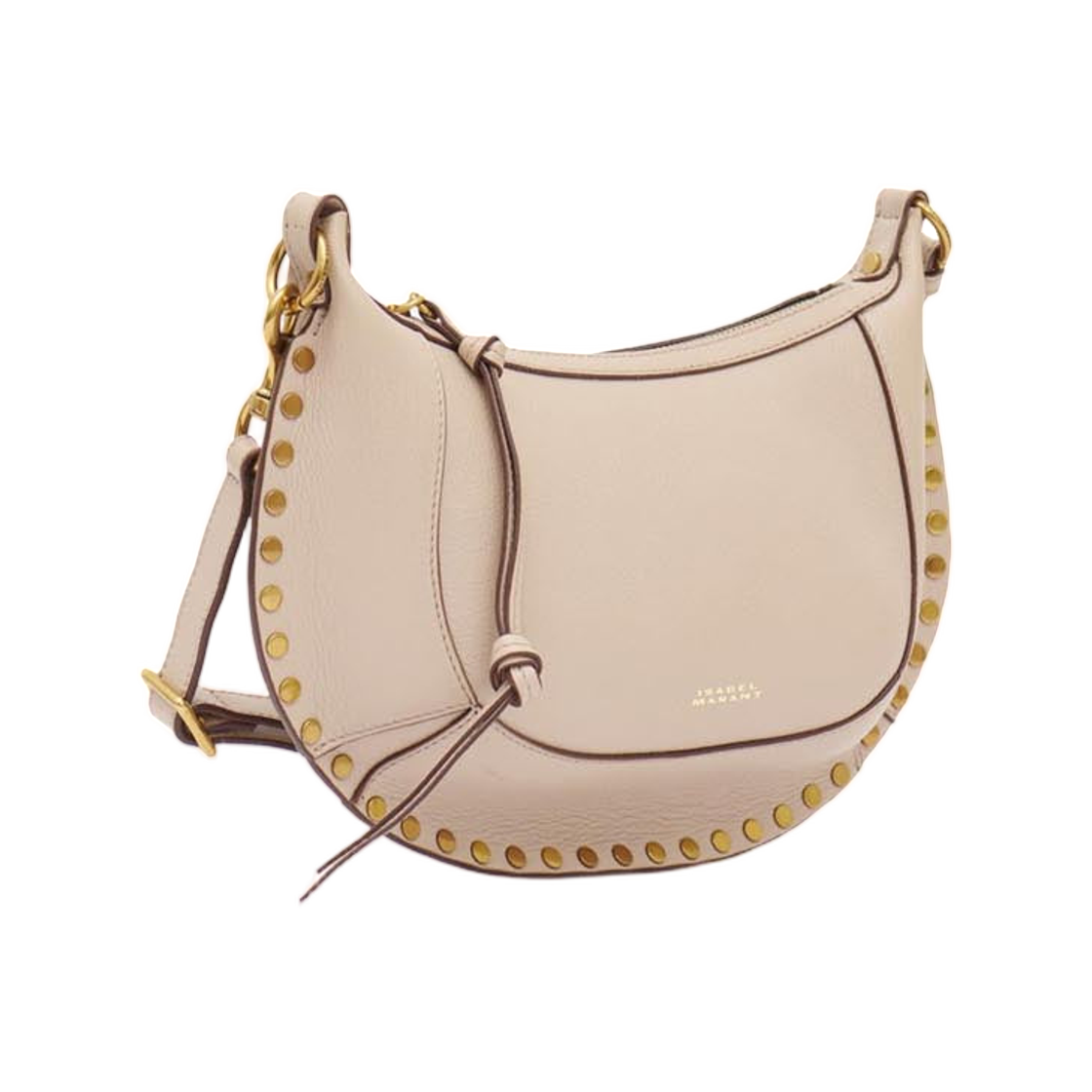 이자벨 마랑 오스칸 문 숄더백 풀 그레인 레더 라이트 베이지 - 26SS(Isabel Marant Oskan Moon Shoulder Bag in Full Grain Leather Light Beige - 26SS) - 3