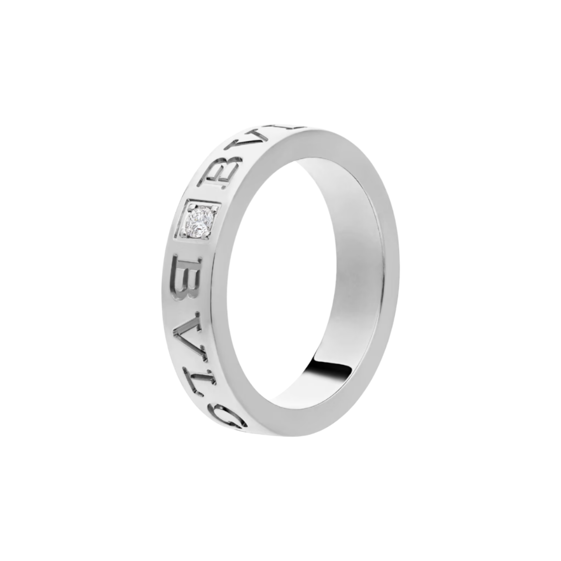 339989 18K 화이트 골드 비제로원 1P 다이아 반지 54호(국내 14호)(Bulgari 339989 18K White Gold B.zero1 1P Diamond Ring Size 54 (Korean Size 14))