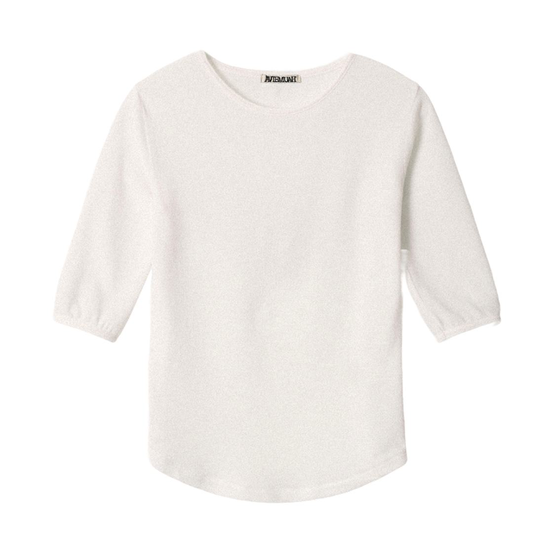 (W) 아비에무아 에센셜 슬림핏 하프 슬리브 티셔츠 아이보리((W) Aviemuah Essentials Slimfit Half Sleeve T-Shirt Ivory)