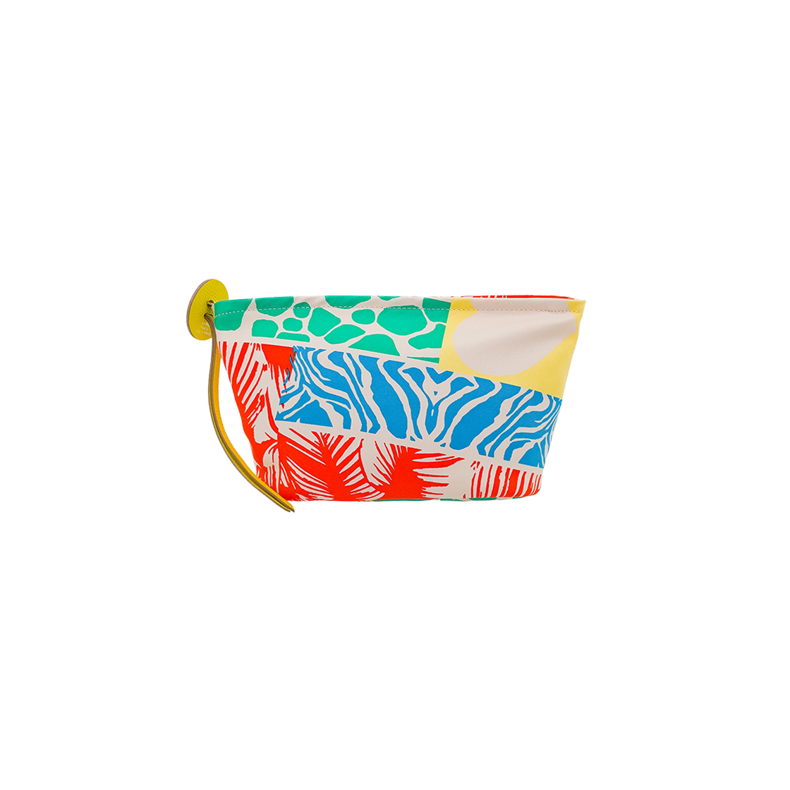 에르메스 미니 실크 파우치 오렌지포피/크레/라임 (6HA0291)(Hermes Mini Silk Pouch - Orange Poppy/Cream/Lime)