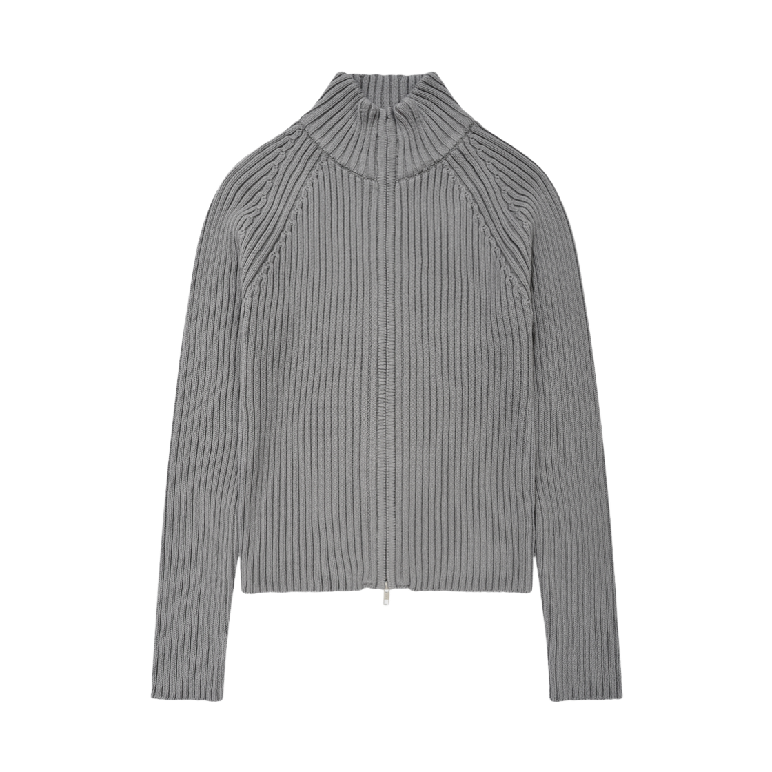 포스333 스탠드 넥 니트 집업 그레이(PHOS333 M Stand Neck Knit Zip-Up Grey)