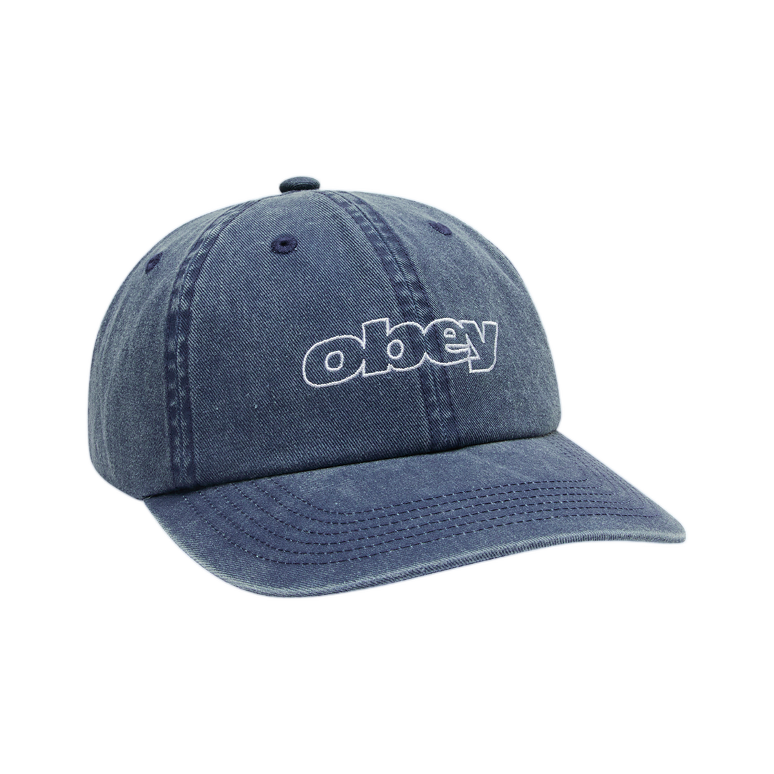 100580438 Obey Pigment Obey Slanted 6 Panel Pigment Navy