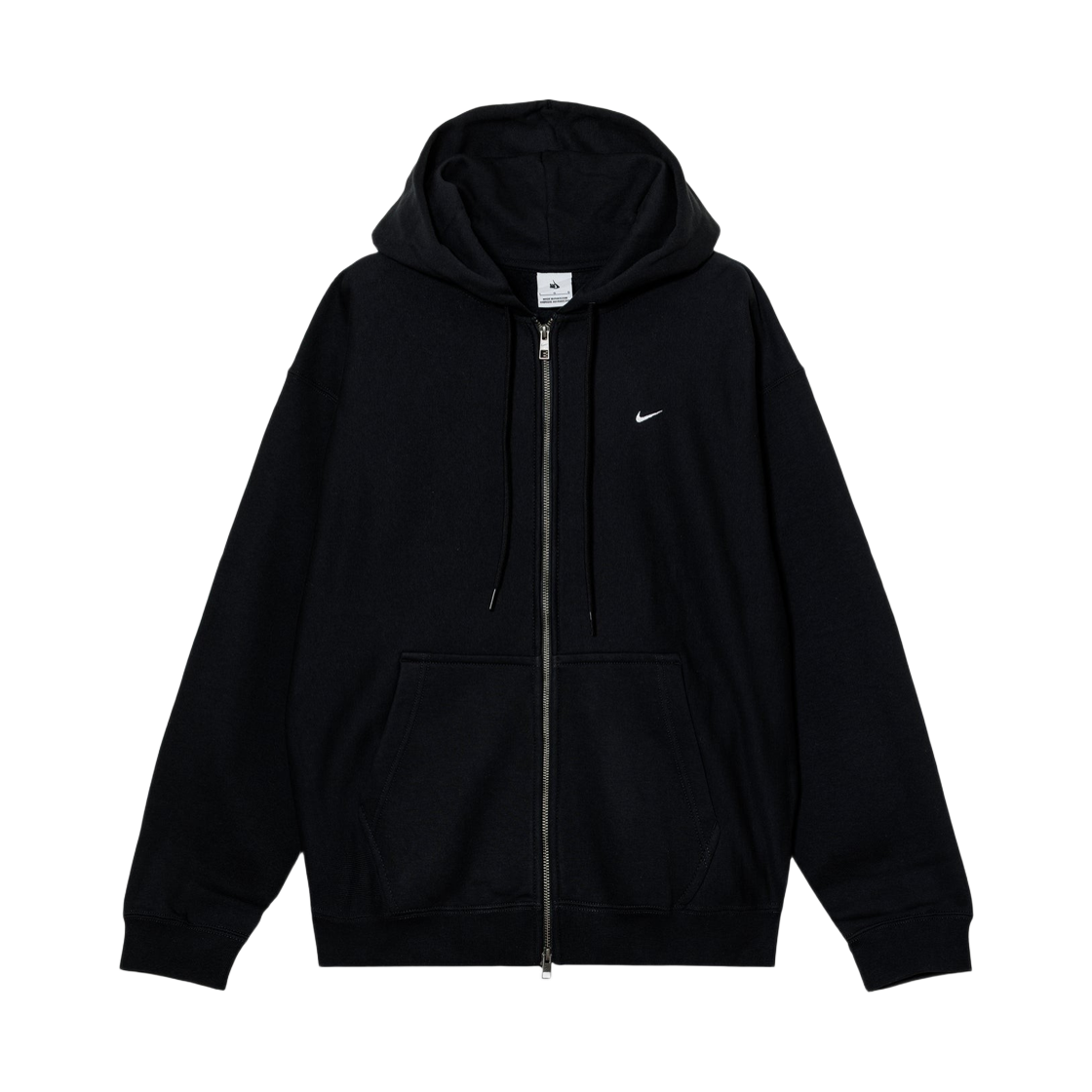 HV1084-010 Nike Solo Swoosh Full-Zip Fleece Hoodie Black White - US/EU