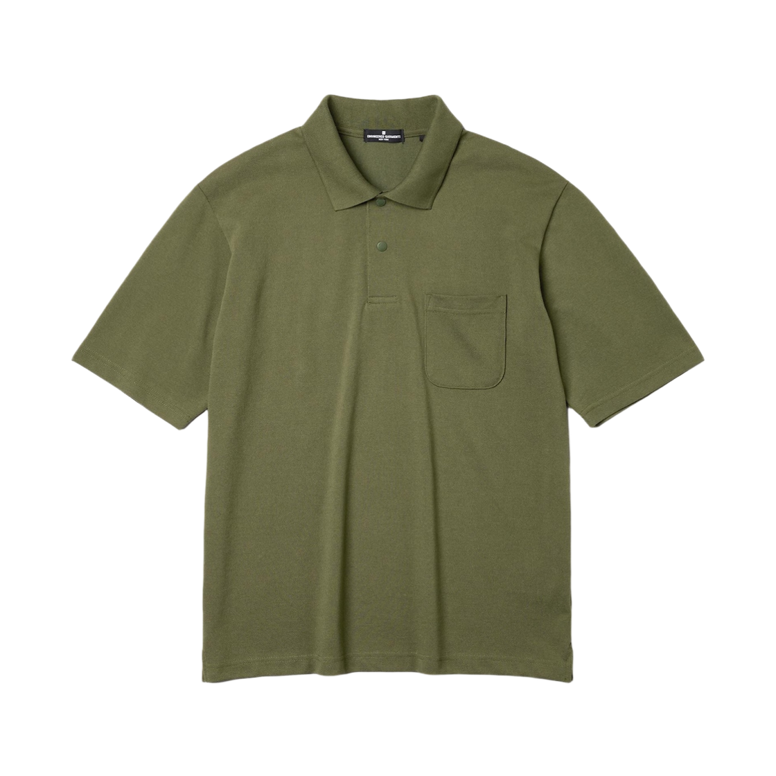 GU x 엔지니어드 가먼츠 드라이 피케 폴로 셔츠 5/8 슬리브 올리브(GU x Engineered Garments Dry Pique Polo Shirt 5/8 Sleeve Olive) - 1