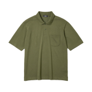 GU x Engineered Garments Dry Pique Polo Shirt 5/8 Sleeve Olive