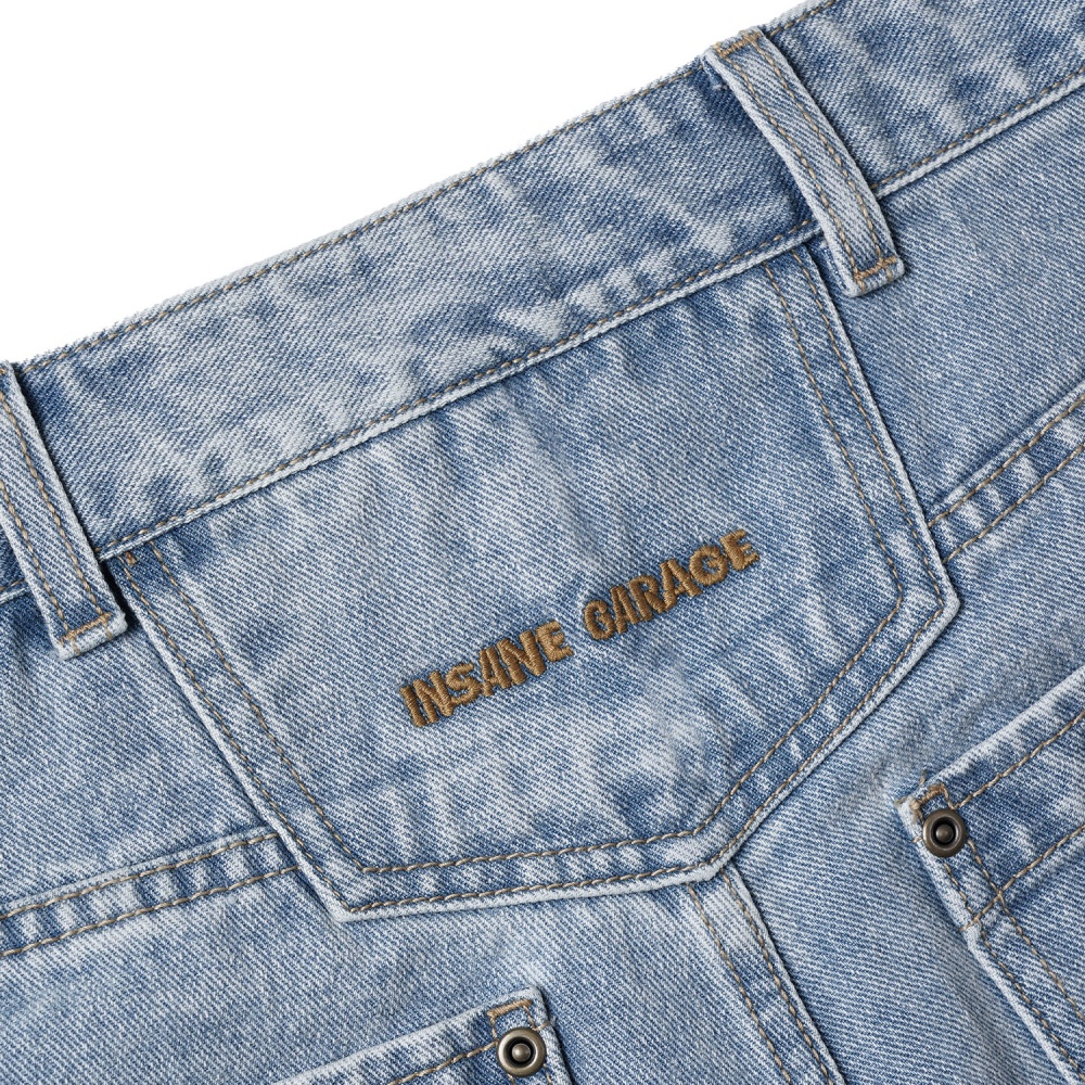 인세인개러지 인세인 레터링 데님 팬츠 - 라이트 블루(INSANE GARAGE Insane Lettering Denim Pants_Light Blue) - 5