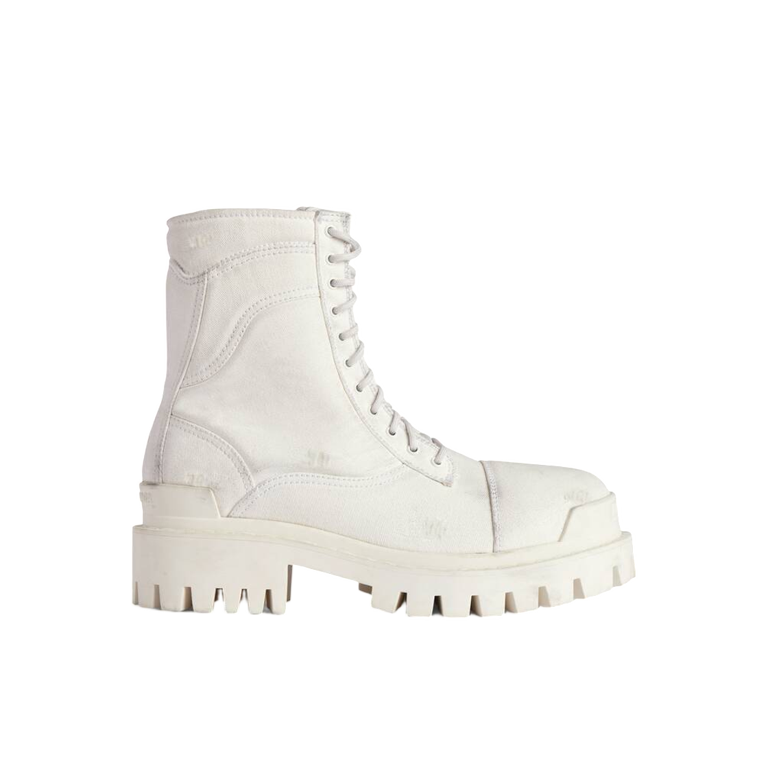 845015W2H169301 Balenciaga Combat Strike Boot In White