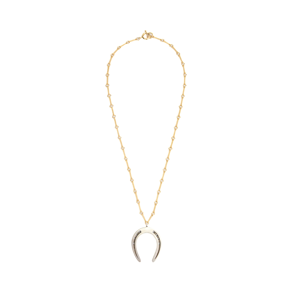 이자벨 마랑 번 롱 메탈 홀스슈 네클리스 골드 실버 - 26SS(Isabel Marant Byrne Long Metal Horseshoe Necklace Gold Silver - 26SS) - 1