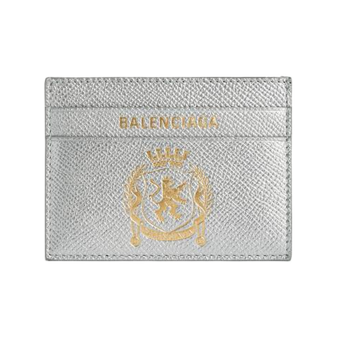 8463282AB4X8103 Balenciaga Passport Card Holder In Silver