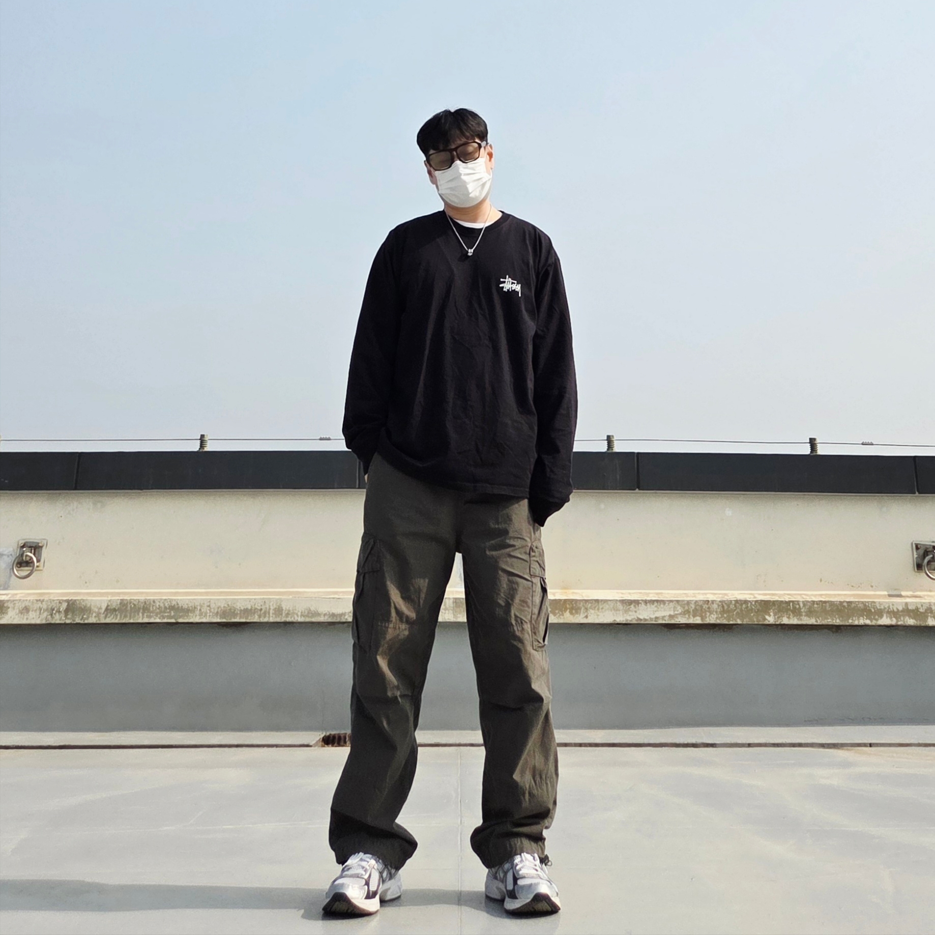 Stussy Basic Stussy LS T-Shirt Black, Diesel Dx1168040 Stainless Steel Double Pendant Necklace Silver ์ฐฉ์ฉ ์คํ์ผ - 1