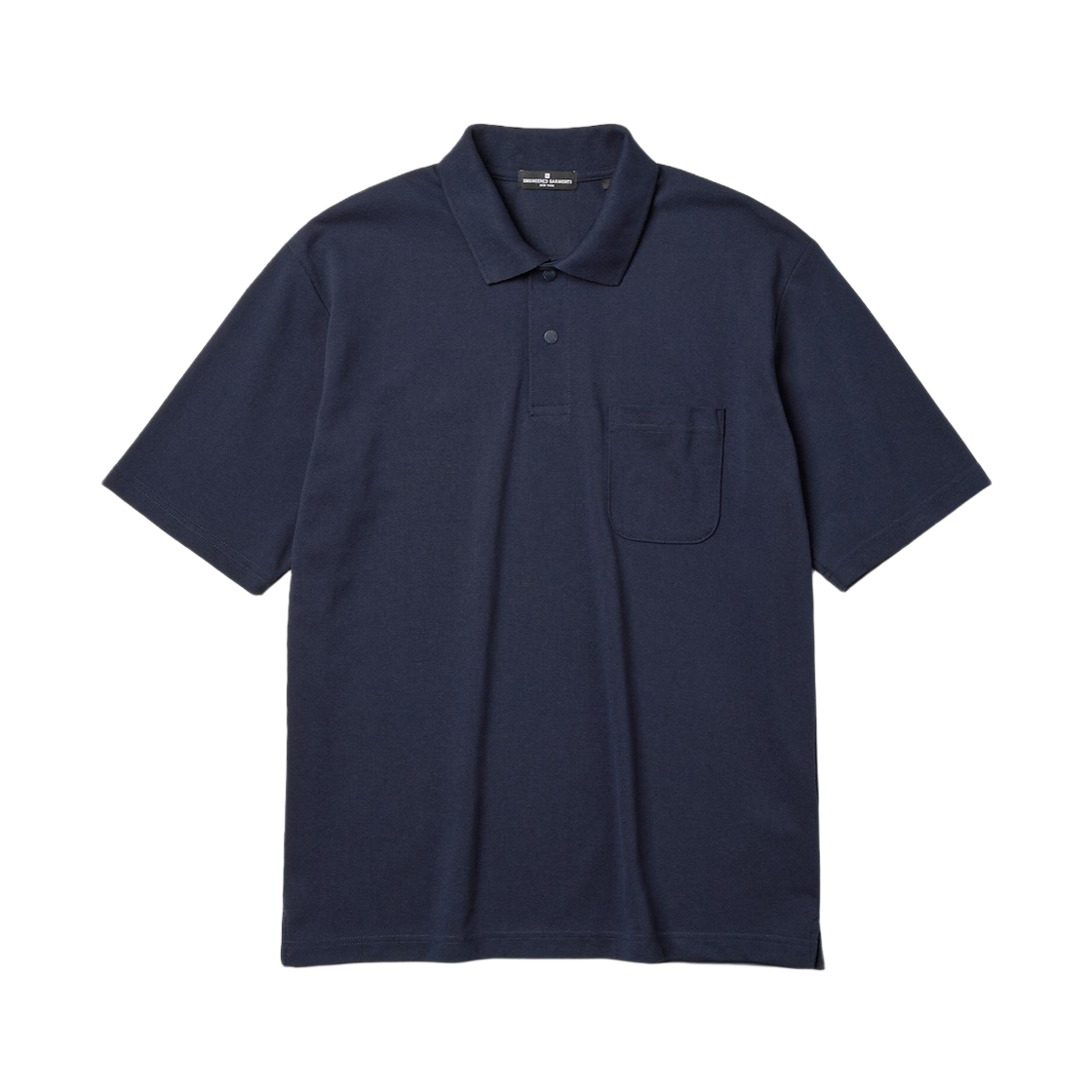 GU x 엔지니어드 가먼츠 드라이 피케 폴로 셔츠 5/8 슬리브 네이비(GU x Engineered Garments Dry Pique Polo Shirt 5/8 Sleeve Navy) - 1